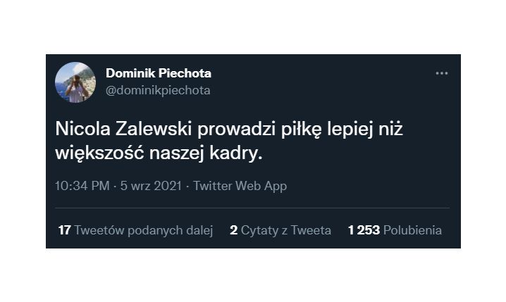 RÓŻNICA między Zalewskim a innymi reprezentantami Polski
